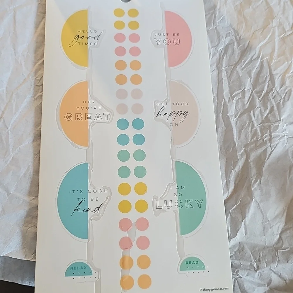 NWT The Happy Planner Happy Plans Sticker Sheets - Pastel Multi Color 1360pcd